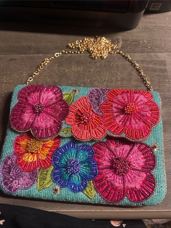 Mary Frances Handbags - Mary Francis Arm Candy Beaded Crossbody Clutch Bag Authentic